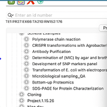 SearchELNTree_n1nok4 Browser and search SciNote ELN project tree from SeqBuilder Pro